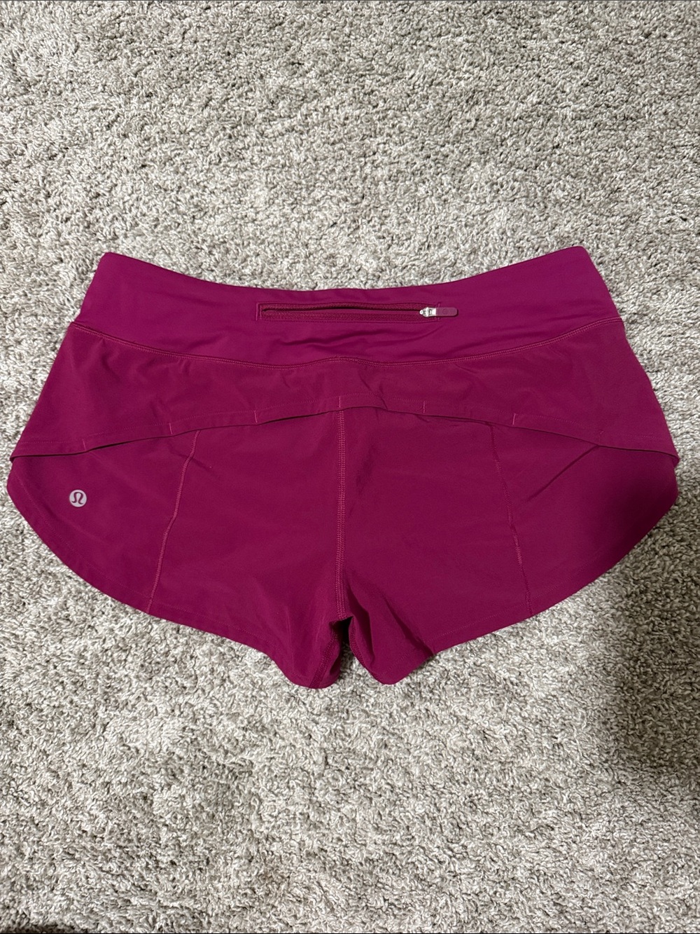 lululemon athletica Hottie Hot Shorts Magenta Athletic Running Shorts